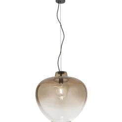 Lampadari Moderni-Perenz Illuminazione Lampadario boccia di vetro 50cm marrone sfumato big bowl perenz