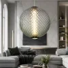 Lampadari Moderni-Selezionato da Mazzolaluce Lampadario boccia di vetro verde trasparente sfumato led 20w 3000k dimmerabile
