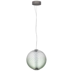 Lampadari Moderni-Selezionato da Mazzolaluce Lampadario boccia di vetro verde trasparente sfumato led 20w 3000k dimmerabile