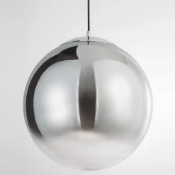Lampadari Moderni-Selezionato da Mazzolaluce Lampadario boccia in vetro cromo 30 cm