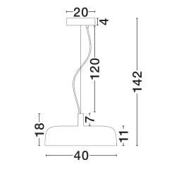 Lampadari Cucina-Selezionato da Mazzolaluce Lampadario bordeaux cupola per tavolo da cucina led 27w 3000k