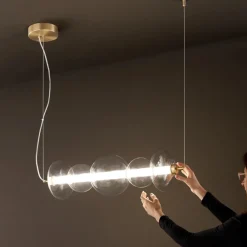 Lampadari Moderni-Perenz Illuminazione Lampadario bubbles perenz led 38w 3000k per soggiorno moderno