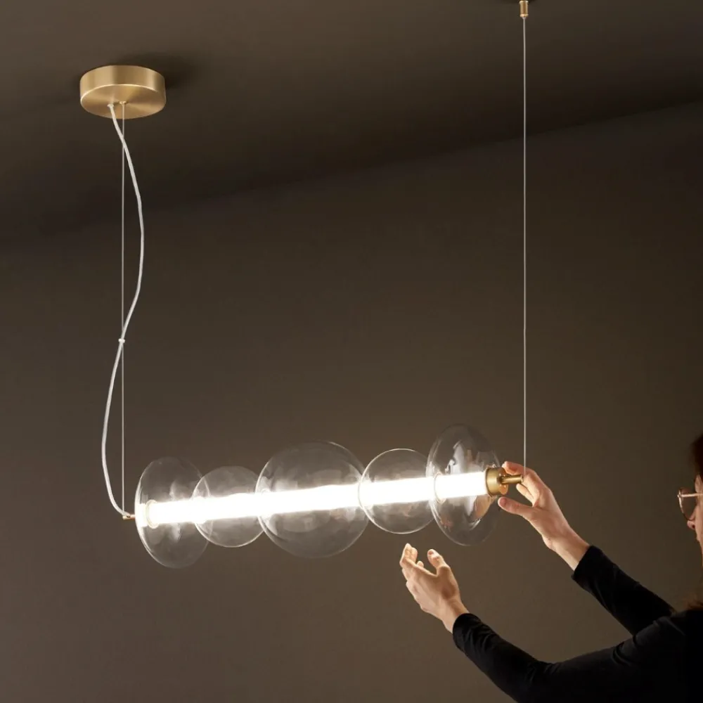 Lampadari Moderni-Perenz Illuminazione Lampadario bubbles perenz led 38w 3000k per soggiorno moderno
