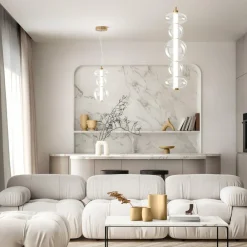 Lampadari Moderni-Perenz Illuminazione Lampadario bubbles perenz led 38w 3000k per soggiorno moderno