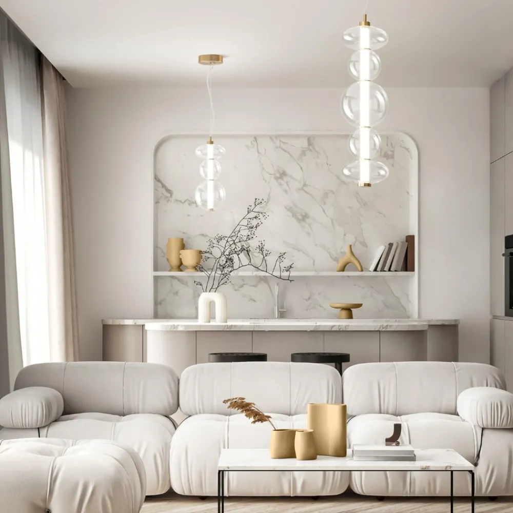 Lampadari Moderni-Perenz Illuminazione Lampadario bubbles perenz led 38w 3000k per soggiorno moderno