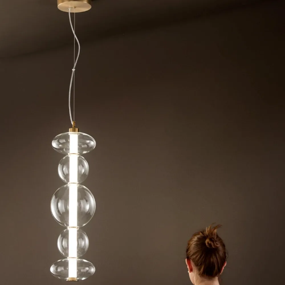 Lampadari Moderni-Perenz Illuminazione Lampadario bubbles perenz led 38w 3000k per soggiorno moderno