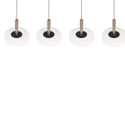 Lampadari Moderni-Selezionato da Mazzolaluce Lampadario caffe per tavolo sala da pranzo vetri bianchi