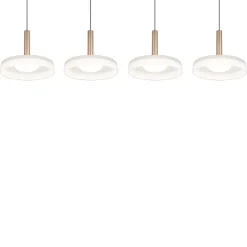 Lampadari Moderni-Selezionato da Mazzolaluce Lampadario caffe per tavolo sala da pranzo vetri bianchi