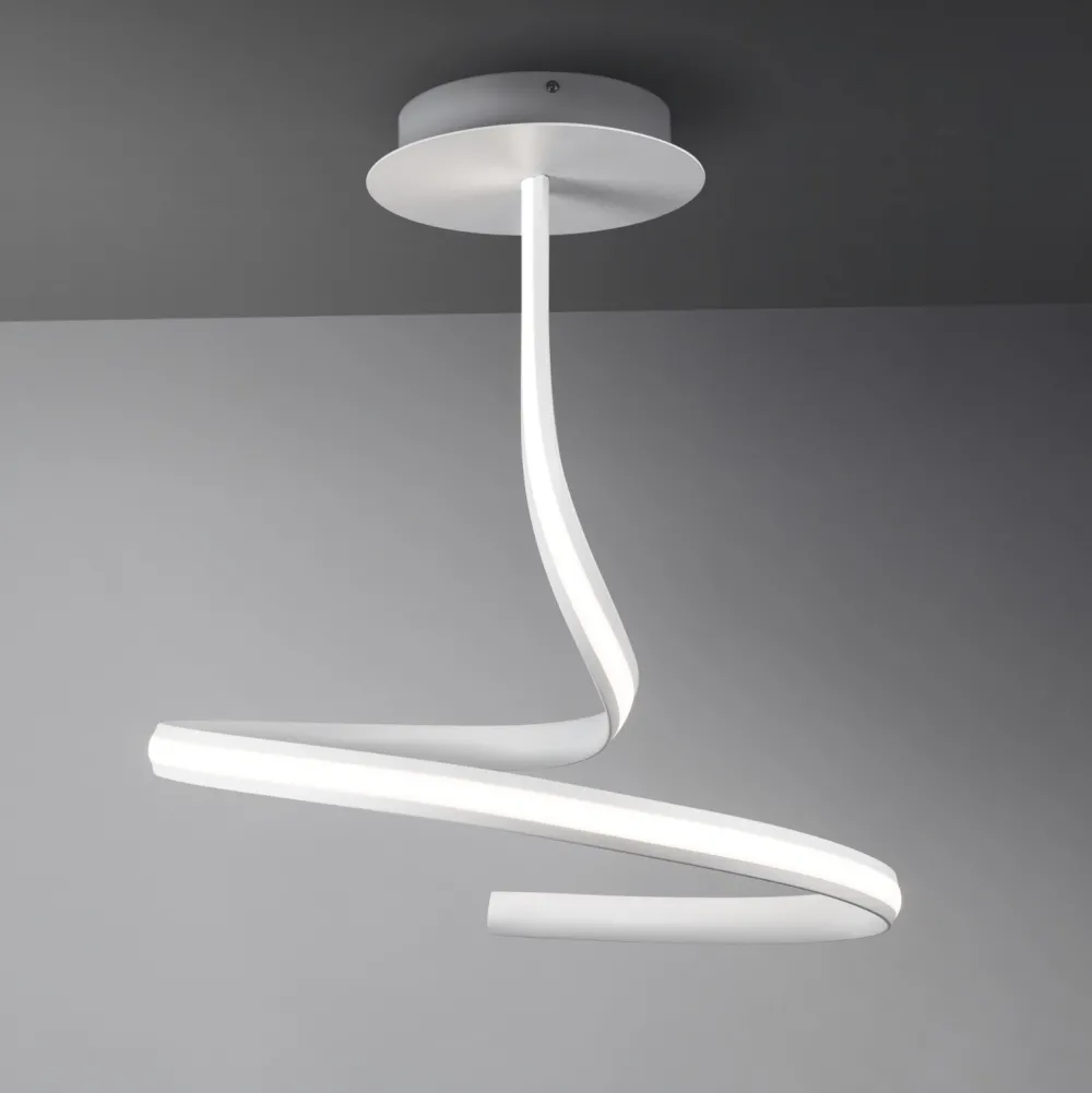 Lampadario Camera Da Letto-Vivida International Lampadario camera da letto bianco led 20w 3000k design vivida ribbon