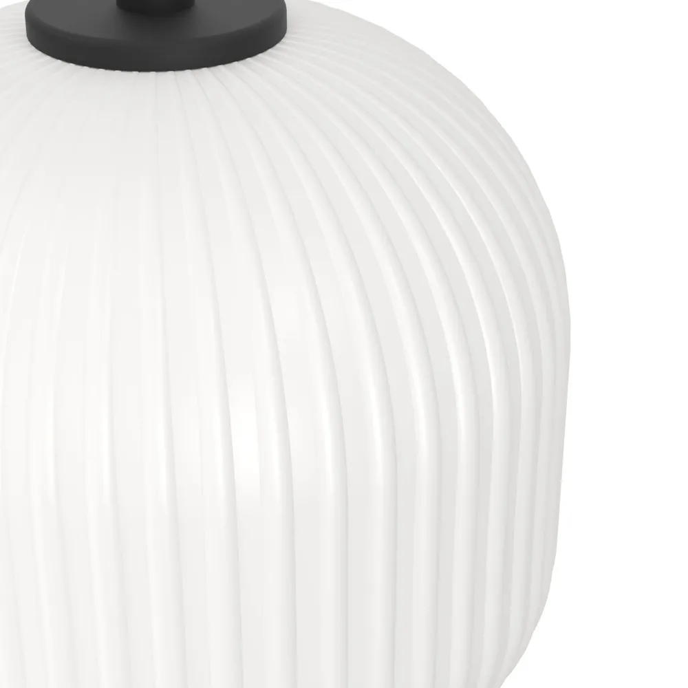 Lampadario Camera Da Letto-Eglo Lampadario camera da letto nero vetri bianchi mantunalle