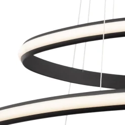 Lampadario Camera Da Letto-Selezionato da Mazzolaluce Lampadario camera da letto nero cerchi led 48w 3000k