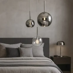Lampadario Camera Da Letto-Top Light Lampadario camera da letto vetri cromo trasparente