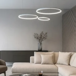 Lampadari Moderni-Gea Luce Lampadario 3 cerchi moderno led erika s-3d l