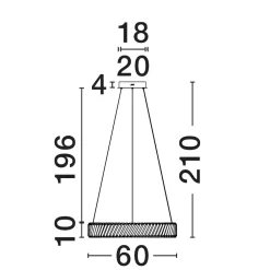 Lampadario Camera Da Letto-Selezionato da Mazzolaluce Lampadario cerchio anello di cristallo per camera da letto contemporanea