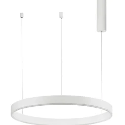 Lampadari Moderni-Selezionato da Mazzolaluce Lampadario cerchio bianco 60cm led 3000k dimmerabile