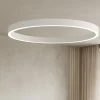 Lampadari Moderni-Selezionato da Mazzolaluce Lampadario cerchio bianco 80cm led 50w 2700k a 6000k dimmerabile