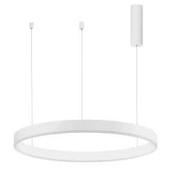 Lampadari Moderni-Selezionato da Mazzolaluce Lampadario cerchio bianco 80cm led 50w 2700k a 6000k dimmerabile