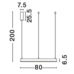 Lampadari Moderni-Selezionato da Mazzolaluce Lampadario cerchio bianco 80cm led 50w 2700k a 6000k dimmerabile