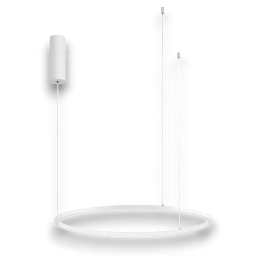 Lampadari Moderni-Selezionato da Mazzolaluce Lampadario cerchio bianco 60cm led sottile