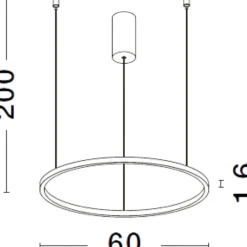 Lampadari Moderni-Selezionato da Mazzolaluce Lampadario cerchio bianco 60cm led sottile
