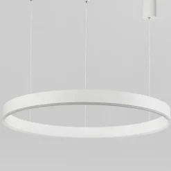 Lampadari Moderni-Selezionato da Mazzolaluce Lampadario cerchio bianco 120cm led 3000k dimmerabile