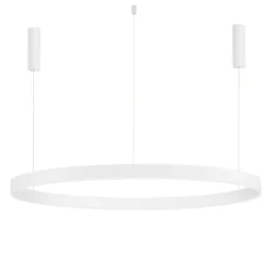 Lampadari Moderni-Selezionato da Mazzolaluce Lampadario cerchio bianco 120cm led 3000k dimmerabile