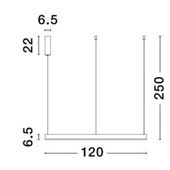 Lampadari Moderni-Selezionato da Mazzolaluce Lampadario cerchio bianco 120cm led 3000k dimmerabile
