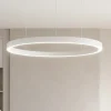 Lampadari Moderni-Selezionato da Mazzolaluce Lampadario cerchio bianco 98cm led biemissione 3000k dimmerabile