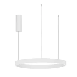 Lampadari Moderni-Selezionato da Mazzolaluce Lampadario cerchio bianco 60cm led biemissione 60w 3000k dimmerabile
