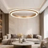 Lampadari Moderni-Selezionato da Mazzolaluce Lampadario cerchio caffe design moderno led 2300k-4000k dimmerabile