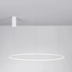 Lampadari Moderni-Selezionato da Mazzolaluce Lampadario cerchio 100cm bianco led dimmerabile