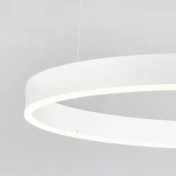 Lampadari Moderni-Selezionato da Mazzolaluce Lampadario cerchio 100cm bianco led 3000k dimmerabile