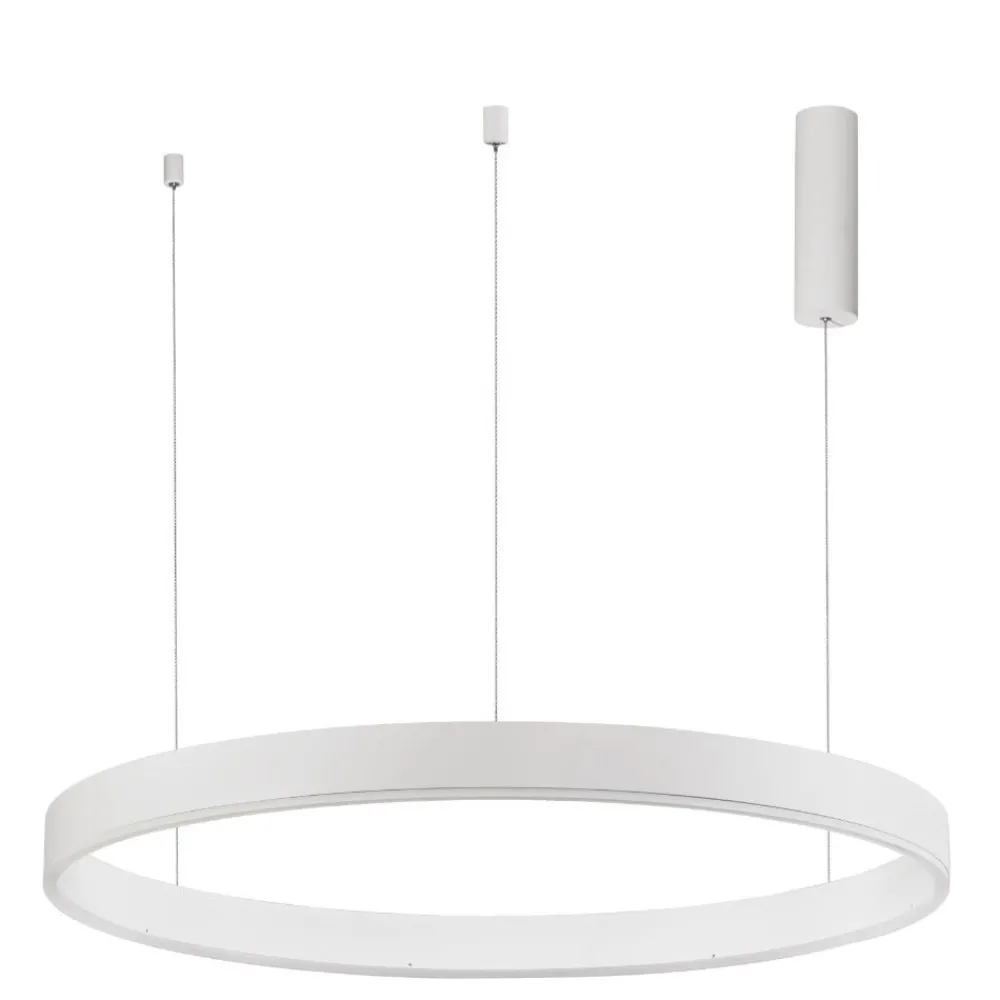 Lampadari Moderni-Selezionato da Mazzolaluce Lampadario cerchio 100cm bianco led 3000k dimmerabile