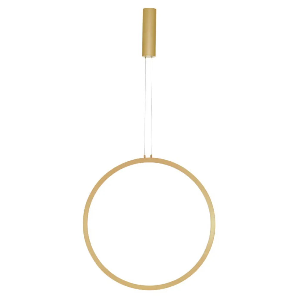 Lampadari Moderni-Selezionato da Mazzolaluce Lampadario cerchio 60cm dorato led 36w 3000k