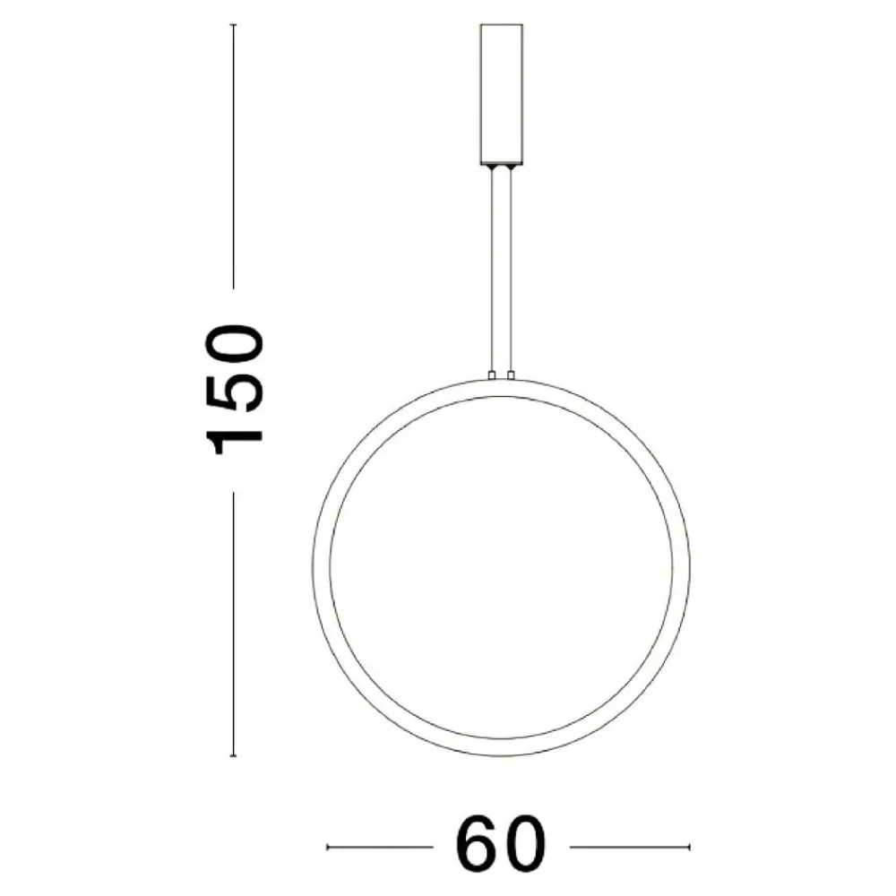 Lampadari Moderni-Selezionato da Mazzolaluce Lampadario cerchio 60cm dorato led 36w 3000k