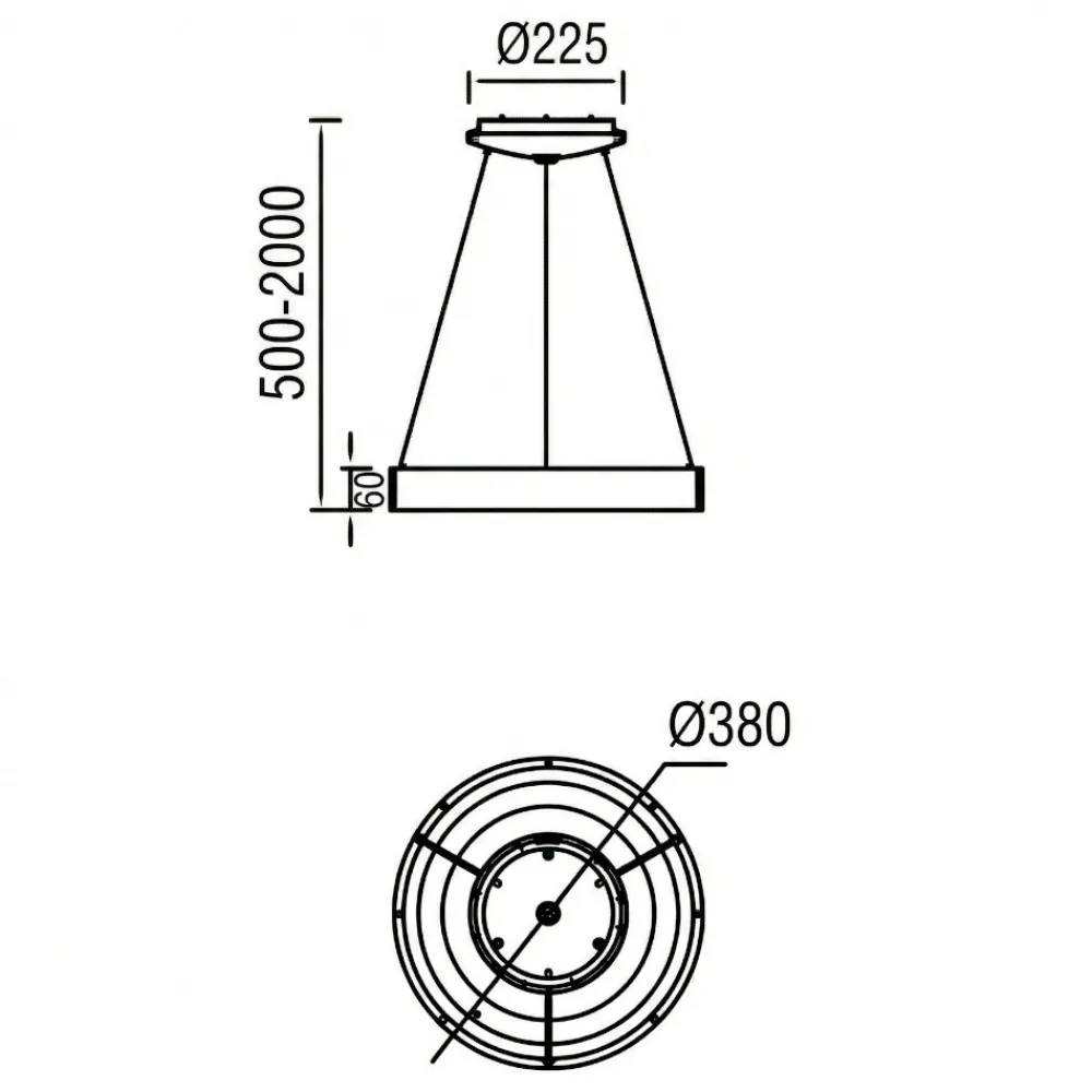 Lampadari Moderni-Selezionato da Mazzolaluce Lampadario cerchio 38cm effetto legno da 2700k a 5000k wireless