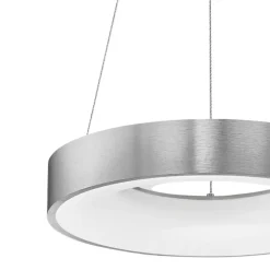 Lampadari Moderni-Selezionato da Mazzolaluce Lampadario cerchio 38cm grigio tondo led 30w 3000k