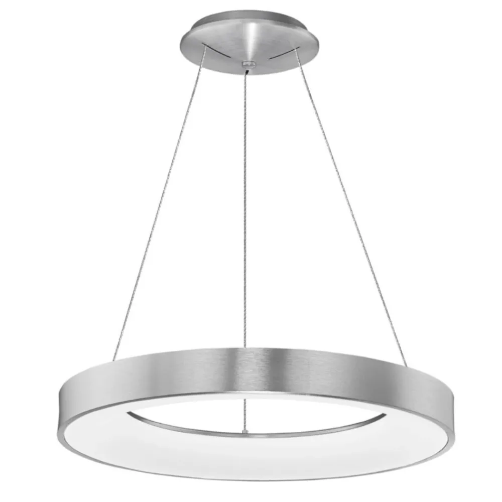 Lampadari Moderni-Selezionato da Mazzolaluce Lampadario cerchio 60cm led 3000k dimmerabile grigio