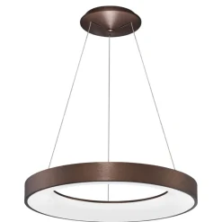 Lampadari Moderni-Selezionato da Mazzolaluce Lampadario cerchio 60cm marrone led 3000k dimmerabile