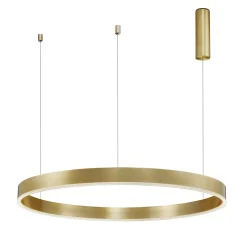Lampadari Moderni-Selezionato da Mazzolaluce Lampadario cerchio 100 cm moderno oro led 60w 3000k dimmerabile