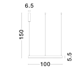 Lampadari Moderni-Selezionato da Mazzolaluce Lampadario cerchio 100 cm moderno oro led 60w 3000k dimmerabile