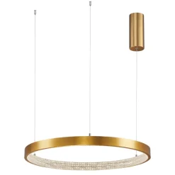 Lampadari Moderni-Selezionato da Mazzolaluce Lampadario cerchio 60cm oro led dimmerabile stile contemporaneo
