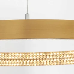 Lampadari Moderni-Selezionato da Mazzolaluce Lampadario cerchio 60cm oro led dimmerabile stile contemporaneo