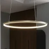 Lampadari Moderni-Selezionato da Mazzolaluce Lampadario cerchio 60cm sottile oro led 37w 3000k