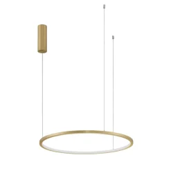 Lampadari Moderni-Selezionato da Mazzolaluce Lampadario cerchio 60cm sottile oro led 37w 3000k