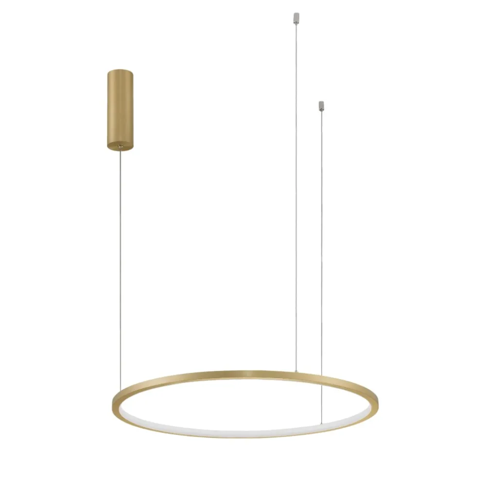 Lampadari Moderni-Selezionato da Mazzolaluce Lampadario cerchio 60cm sottile oro led 37w 3000k