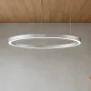 Lampadari Moderni-Selezionato da Mazzolaluce Lampadario cerchio grigio 98cm led biemissione 106w 3000k