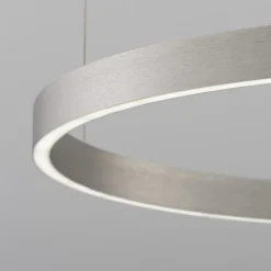 Lampadari Moderni-Selezionato da Mazzolaluce Lampadario cerchio grigio 98cm led biemissione 106w 3000k