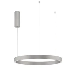 Lampadari Moderni-Selezionato da Mazzolaluce Lampadario cerchio grigio 60cm led biemissione 60w 3000k dimmerabile