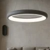 Lampadari Moderni-Selezionato da Mazzolaluce Lampadario cerchio grigio led 32w 3000k dimmerabile